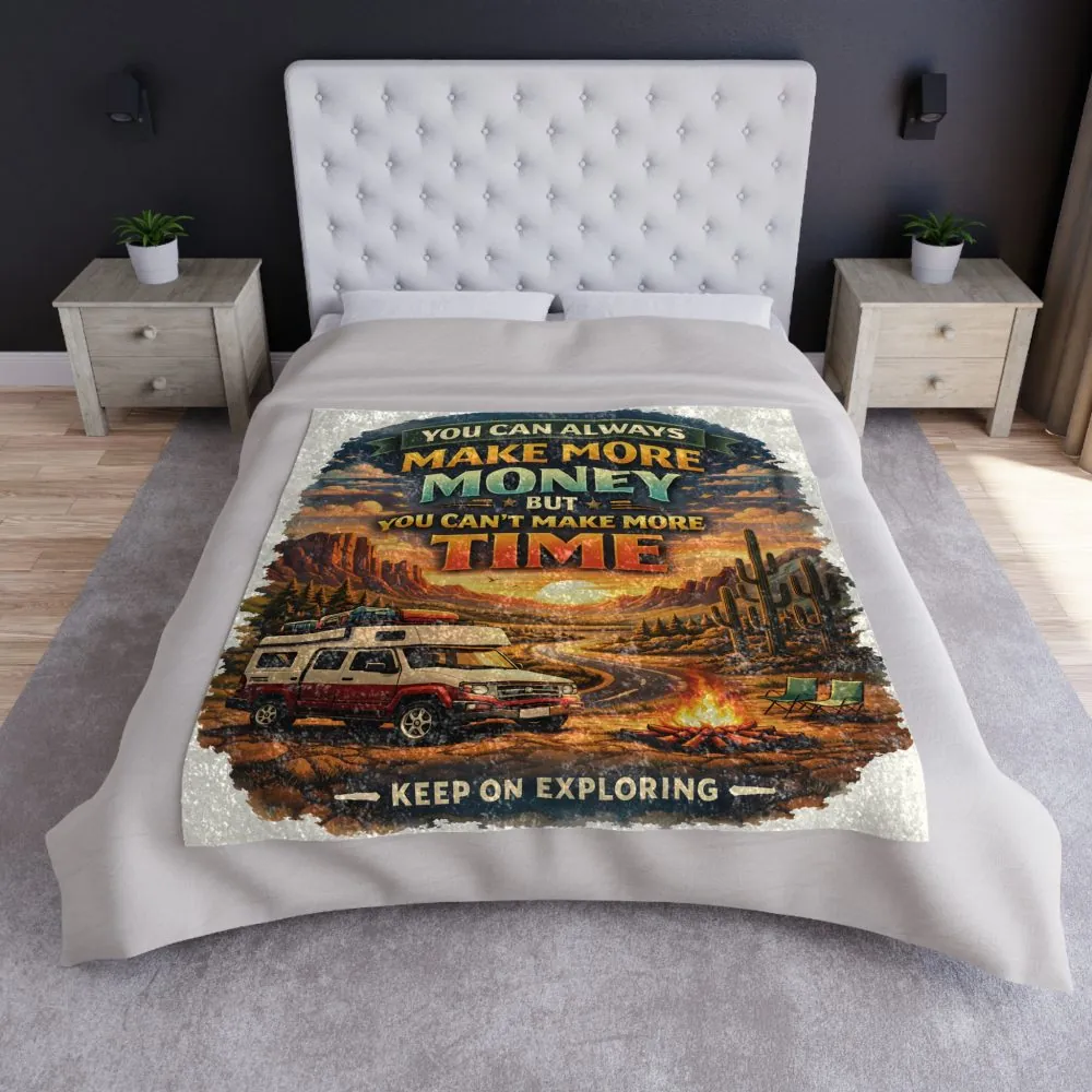 3571571605192292948_2048.jpeg Crushed Velvet Blanket —"You Can Always Make More Money" Design Scenic-Line (Campervan)