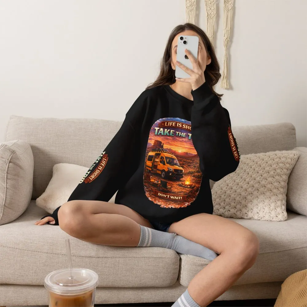 3579797545239768361_2048.jpeg Unisex Heavy Blend™ Crewneck Sweatshirt — "Life Is To Short-Take The Trip" Design Scenic-Line