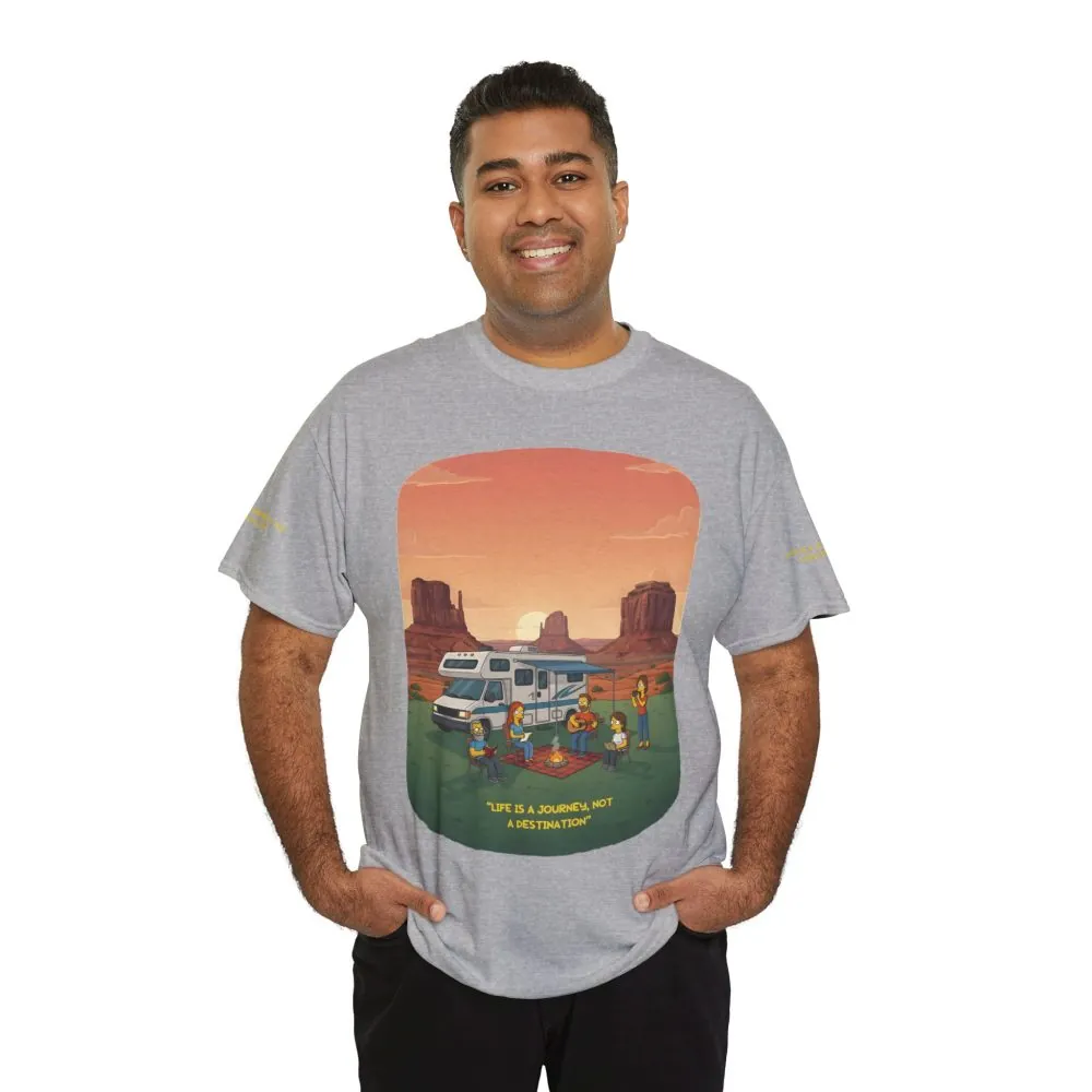 3598527424613882959_2048.jpeg Unisex Heavy Cotton Tee — "Life Is A Journey-Not A Destination" Design Sitcom-Line
