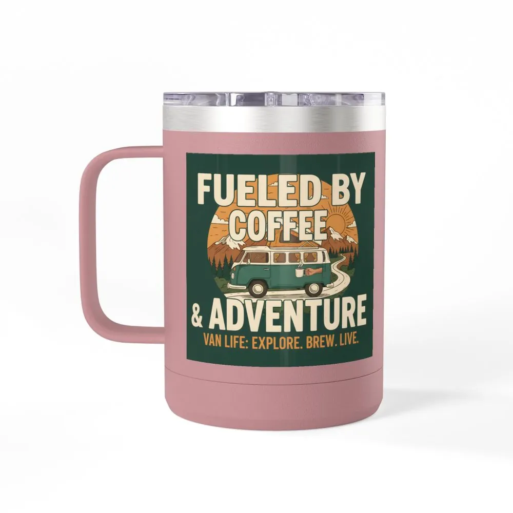 360922292835598678_2048.jpeg Coffee Mug Tumbler, 15oz — "Fueled by Coffee & Adventure"