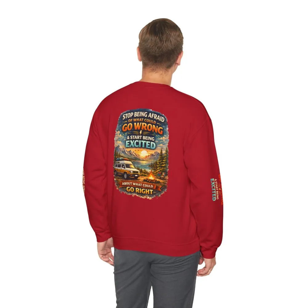 3611047177531692907_2048.jpeg Unisex Heavy Blend™ Crewneck Sweatshirt — "Stop Being Afraid Of What Could Go Wrong" Design Scenic-Line