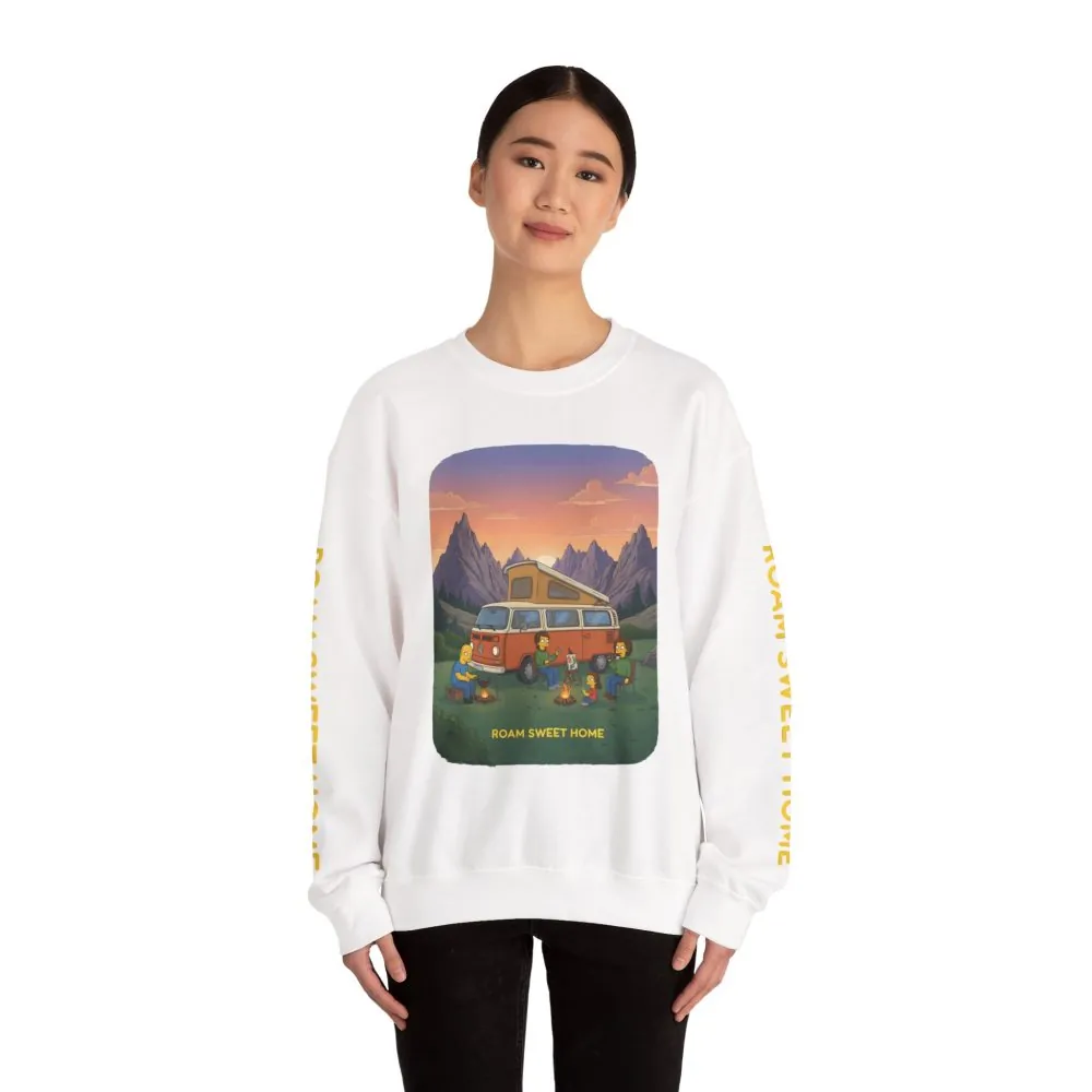 Unisex Heavy Blend™ Crewneck Sweatshirt — "Roam Sweet Home" Design Sitcom-Line