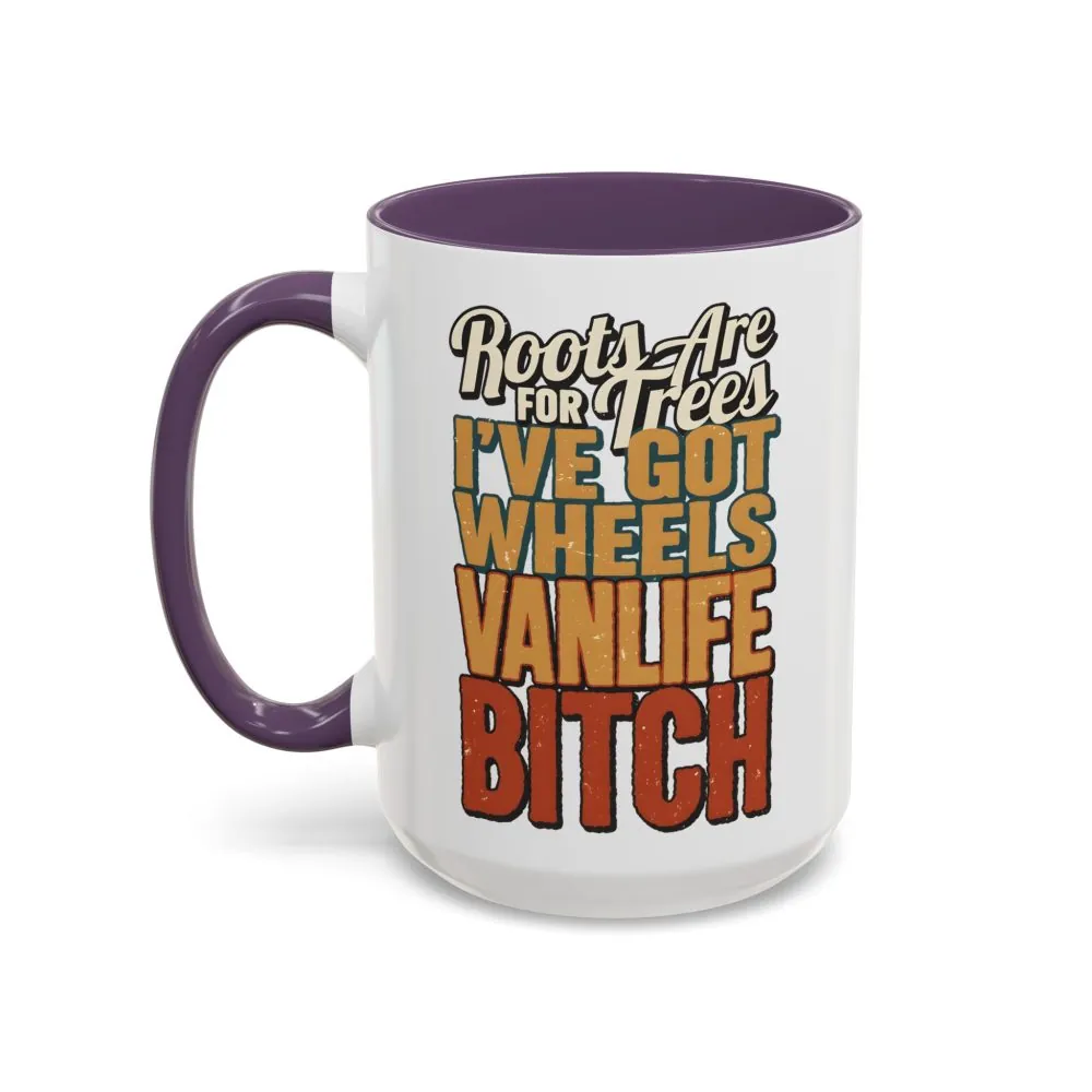 Accent Coffee Mug (11, 15oz) — "Roots Are For Trees" Design F**K-Line