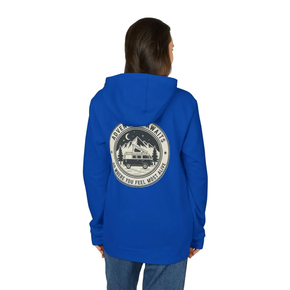 3632913943027606380_2048.jpeg Hoodie(Adidas) — 'Adventure Awaits-Go Where You Feel Most Alive' Outdoor Travel Pullover (Front + Back Printed)