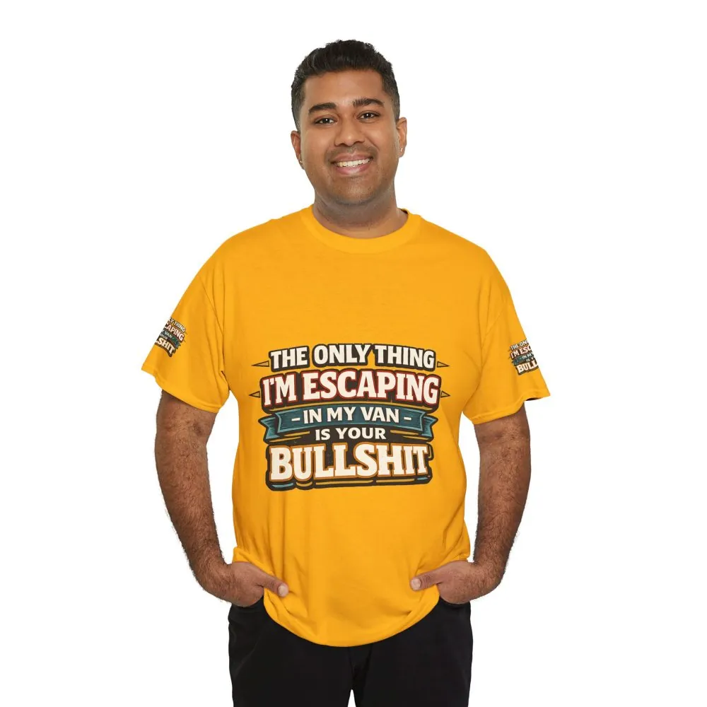 3642585697064811097_2048.jpeg Unisex Heavy Cotton Tee — "The Only Thing I´m Escaping" Design F**K-Line