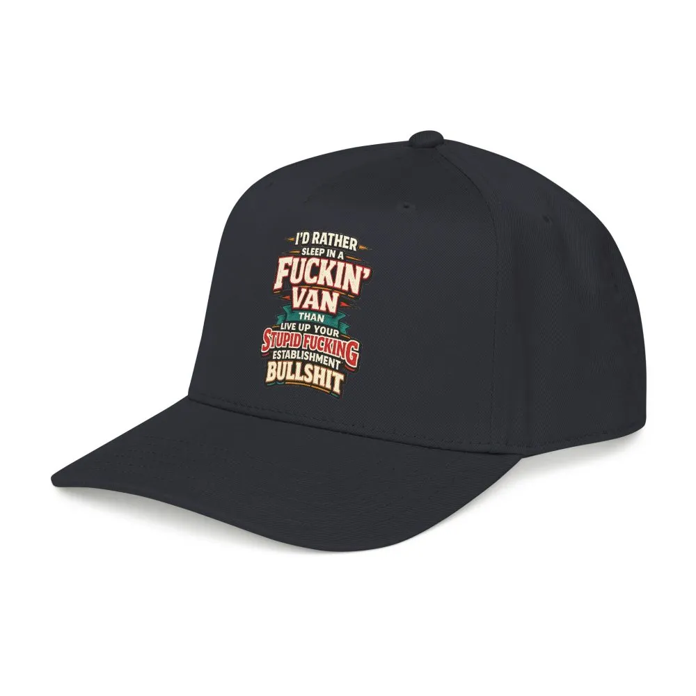 3643798806727112557_2048.jpeg Baseball Cap - "I´d Rather Sleep in A Fucking Van" Design F**K-Line