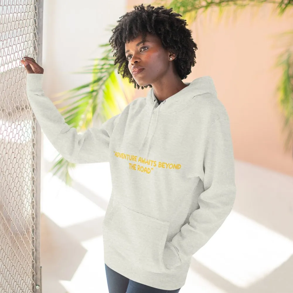 3644200215890351573_2048.jpeg Three-Panel Fleece Hoodie - "Adventure Awaits Beyond The Road" Design Sitcom-Line