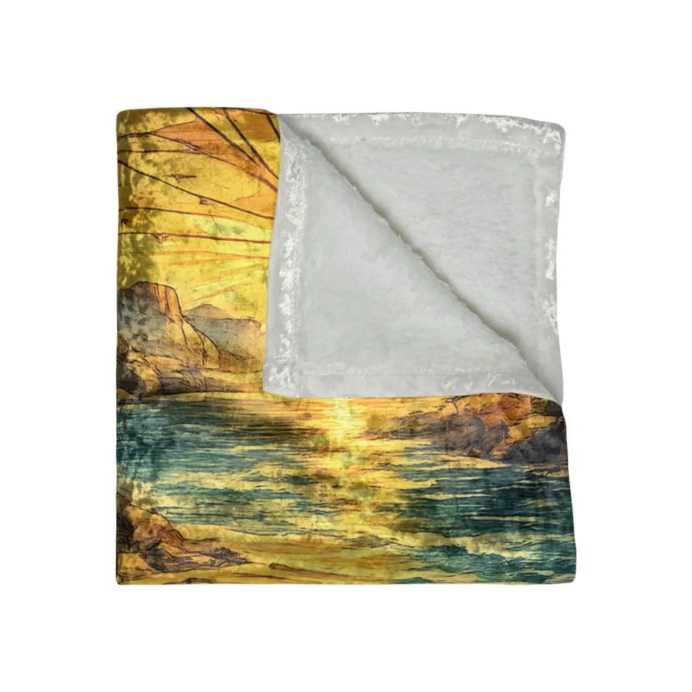 3648437125778360090_2048.jpeg Crushed Velvet Blanket —"Not All Who Wander Are Lost" Design Cubic-Line