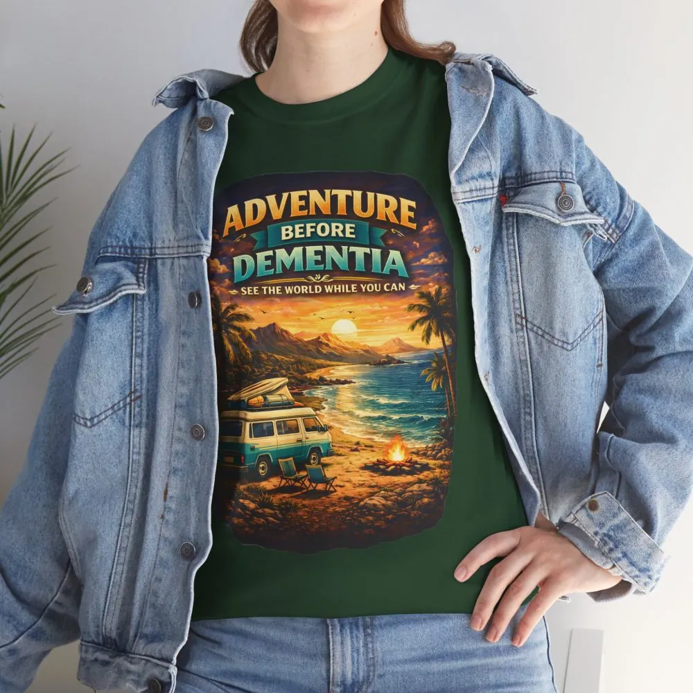 3654558113104279326_2048.jpeg Unisex Heavy Cotton Tee — "Adventure Before Dementia" Design Scenic-Line