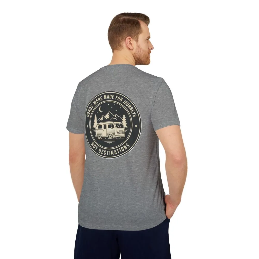 366284060844991879_2048.jpeg T-Shirt(Adidas) — 'ROAD WHERE MADE FOR JOURNEYS-NOT DESTINATIONS' (font + back printed) Brand Adidas