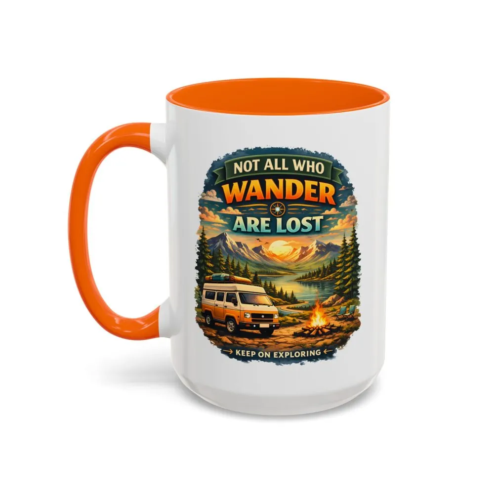 3663093532039614977_2048.jpeg Accent Coffee Mug (11, 15oz) — "Not All Who Wander Are Lost" Design Scenic-Line
