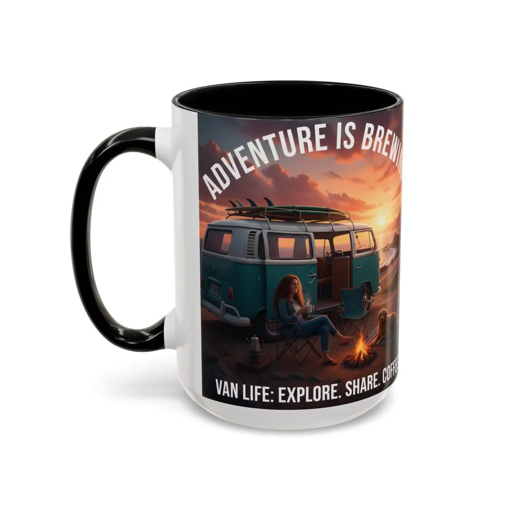 368318575337967775_2048.jpeg Accent Coffee Mug (11, 15oz) — "Adventure is brewing"