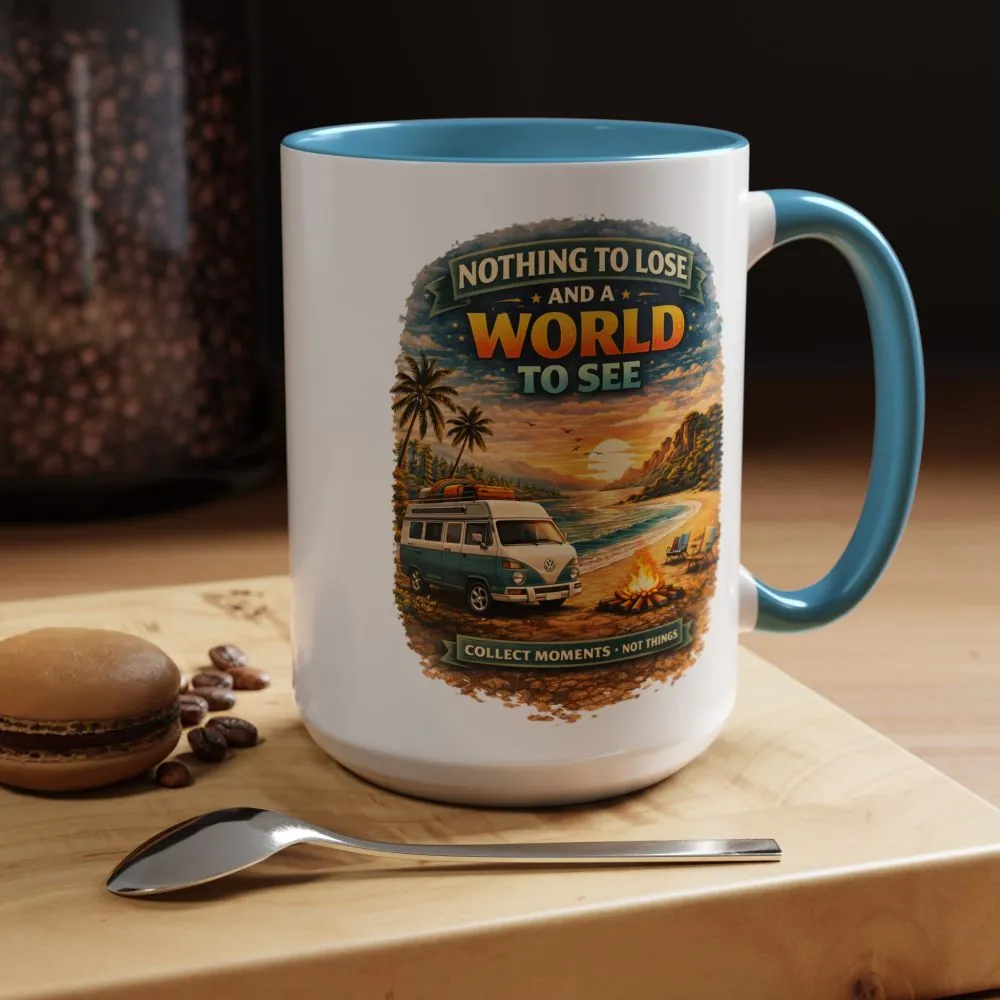Accent Coffee Mug (11, 15oz) — "Nothing To Lose" Design Scenic-Line