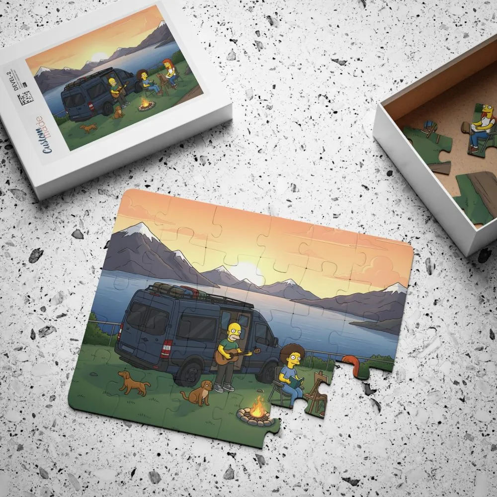 3697502413165071157_2048.jpeg Kids' 30‑Piece Camping Puzzle — Family Van Camping Scene