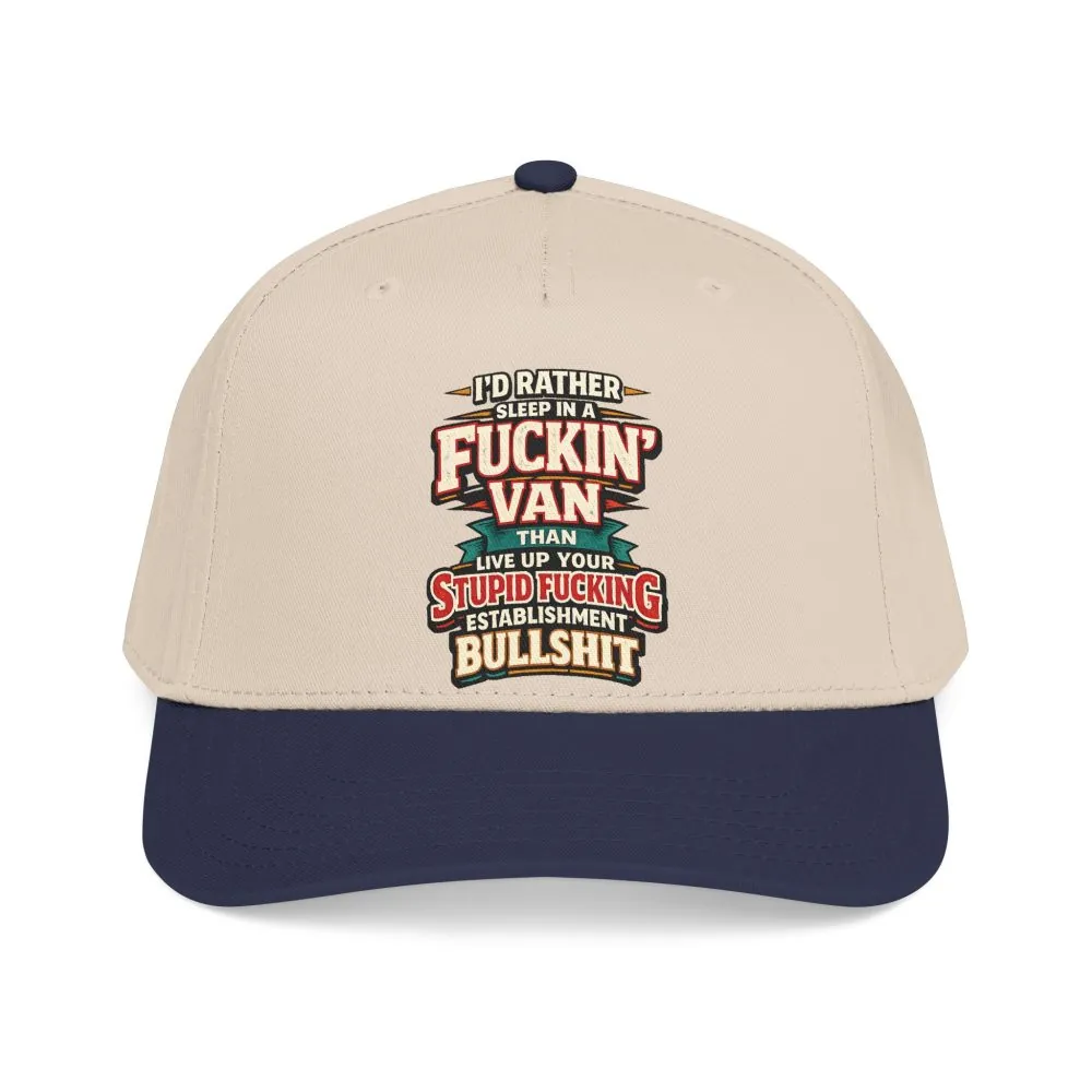 3701483821900513709_2048.jpeg Baseball Cap - "I´d Rather Sleep in A Fucking Van" Design F**K-Line