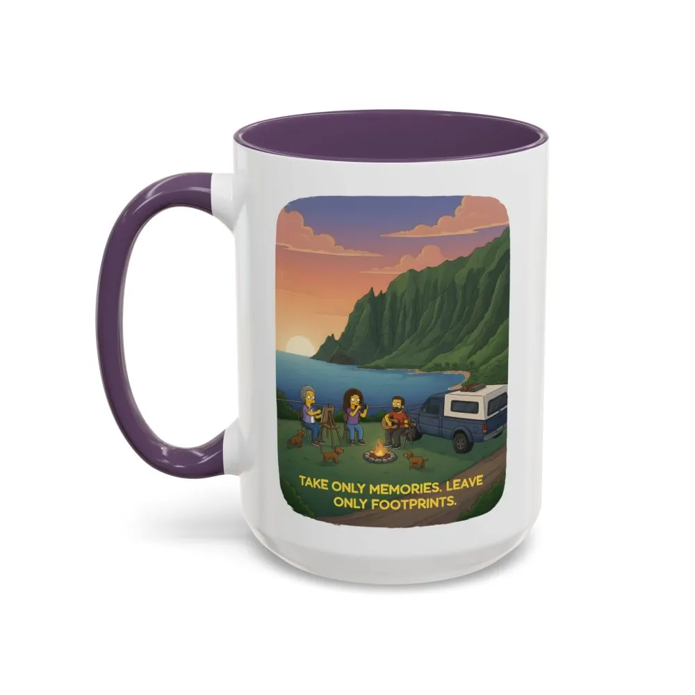 3705950048864601507_2048.jpeg Accent Coffee Mug (11, 15oz) — "Take Only Memories-Leave Only Footprints" Design Sitcom-Line