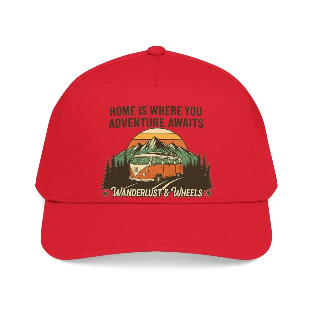 Baseball Cap - "Home Is Where You Adventure Awaits" Mid Profile Baseball Cap