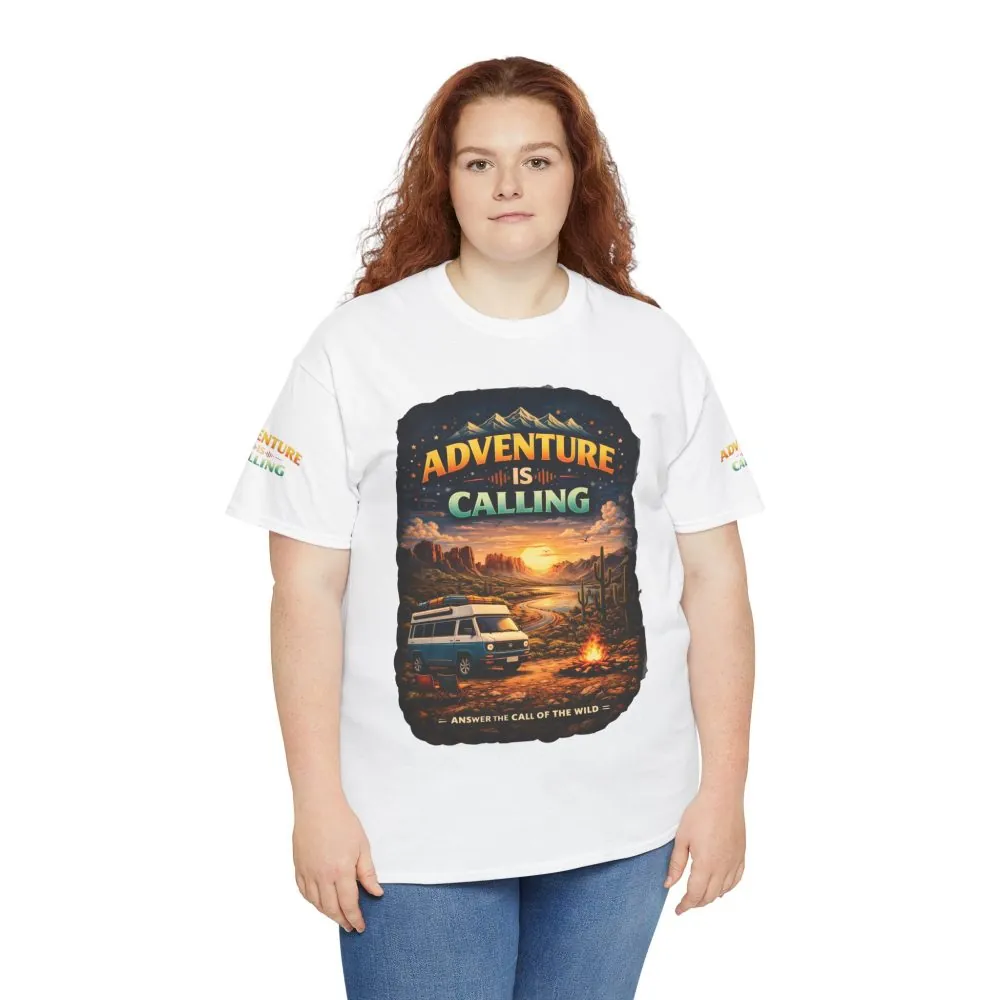 3713580465042099504_2048.jpeg Unisex Heavy Cotton Tee — "Adventure Is Calling" Design Scenic-Line