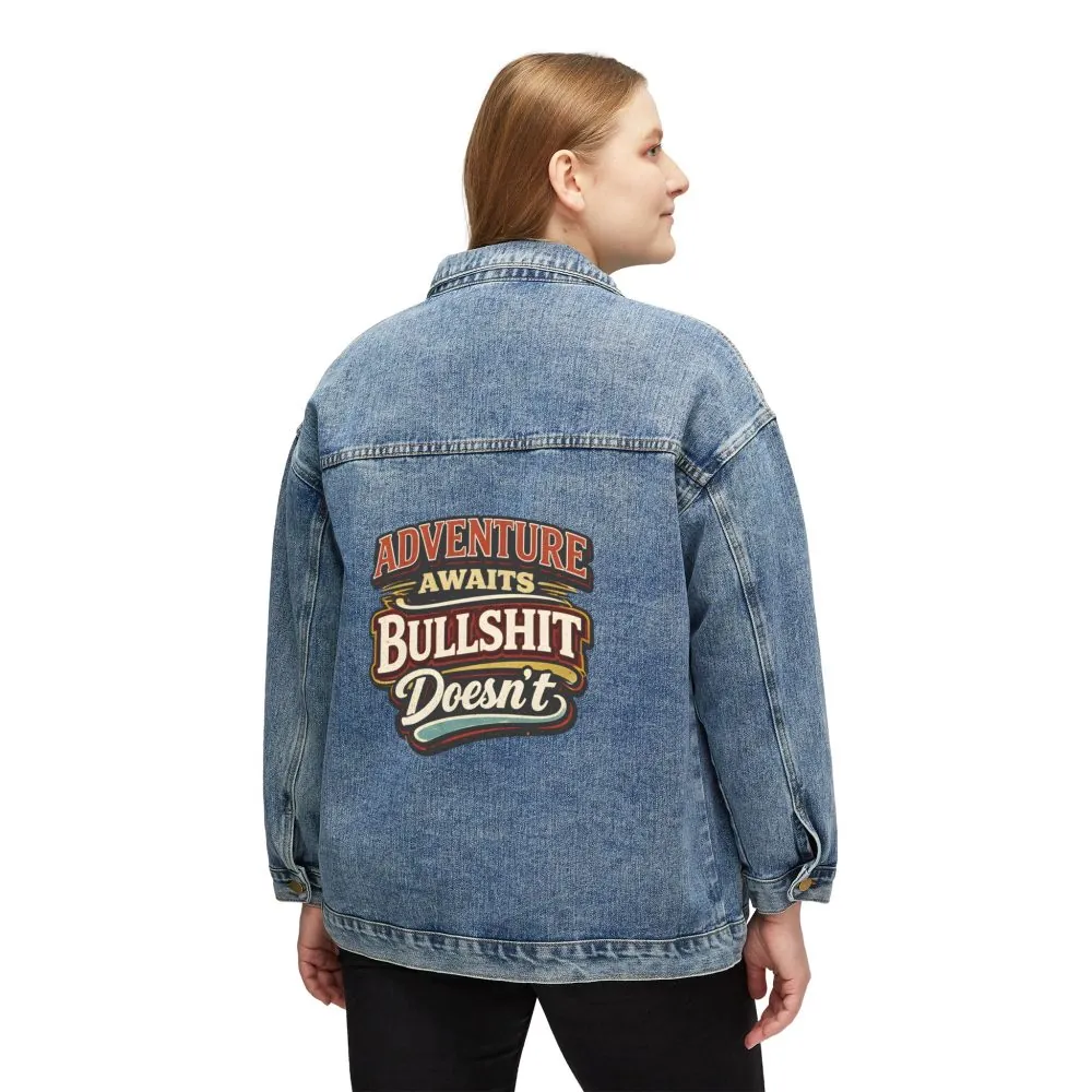 3716149820660220300_2048.jpeg Women's Denim Jacket — "Adventure Awaits" Design F**K-Line
