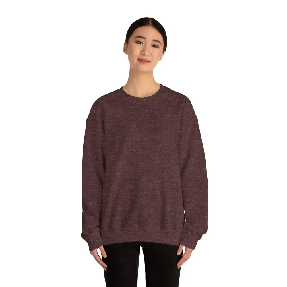 Crewneck Sweatshirt — "ROAD WHERE MADE FOR JOURNEYS-NOT DESTINATIONS" (Only Back printed) Vintage Camper Van Outdoor Graphic
