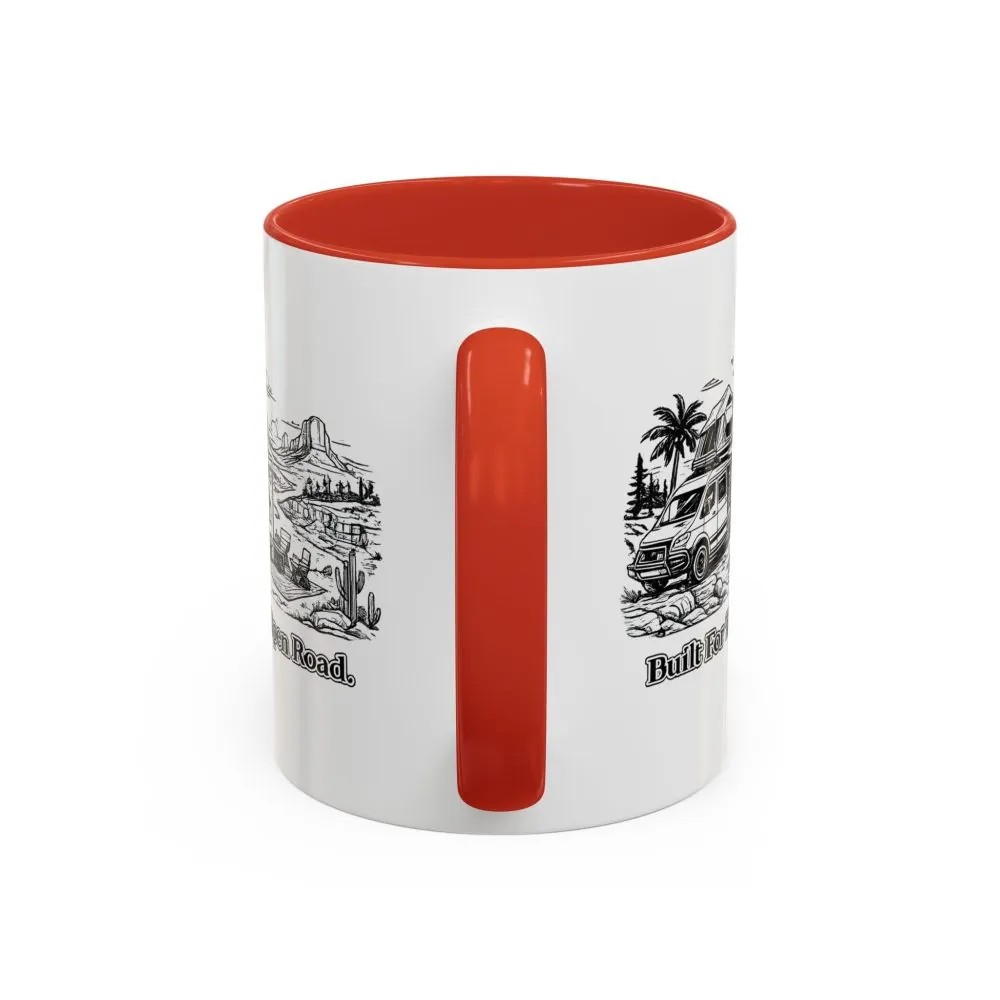 Accent Coffee Mug (11, 15oz) — "Built For The Open Road" Design Minimal-Line