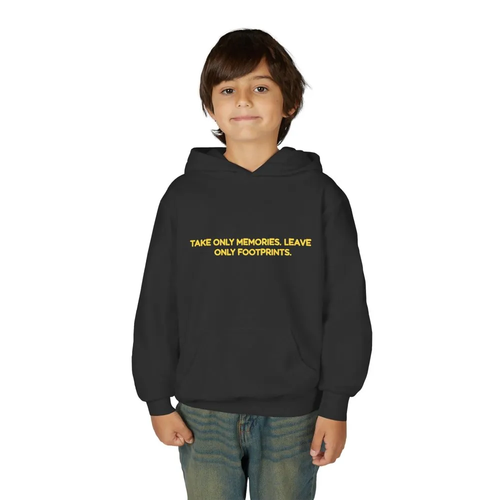 3742235476709164193_2048.jpeg Youth Hoodie(Gildan) – "Take Only Memories-Leave Only Footprints (Design Sitcom-Line)