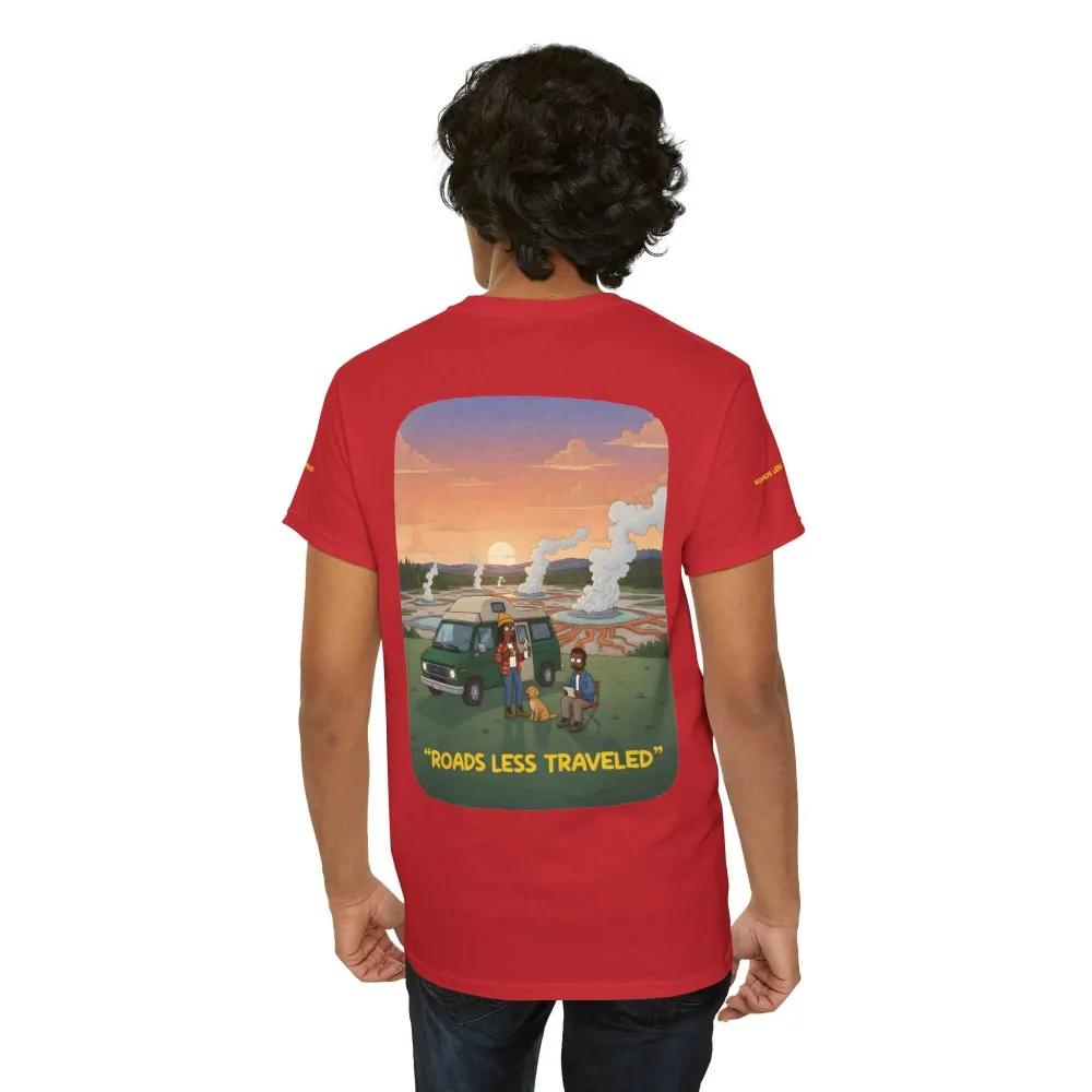 3744523032408203084_2048.jpeg Unisex Heavy Cotton Tee — "Roads Less Traveled" Design Sitcom-Line