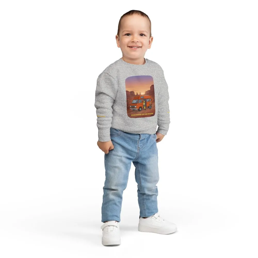 374534891730203803_2048.jpeg Toddler Sweatshirt - "Roam Where You Are Rooted" (Design Sitcom-Line)