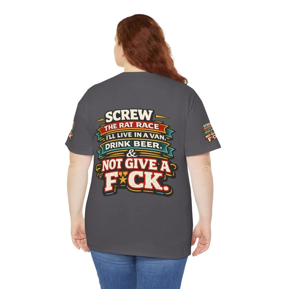 3752132482788260760_2048.jpeg Unisex Heavy Cotton Tee — "Screw The Rat Race" Design F**K-Line