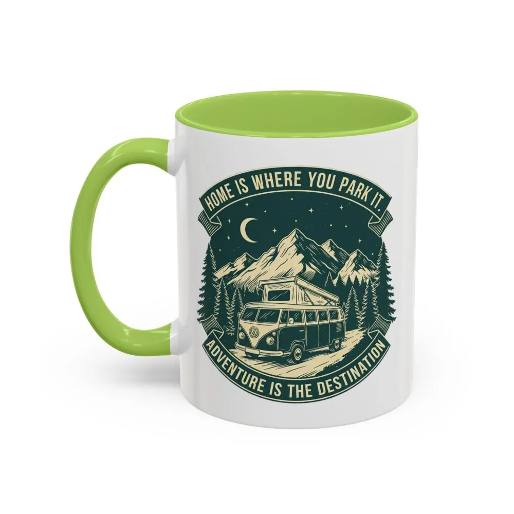 3753946597400752733_2048.jpeg Coffee Mug — "Home Is Where You Park It-Adventure is the destination" (11/15oz) (Both sides printed)