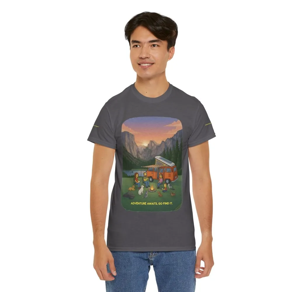 376106381062085979_2048.jpeg Unisex Heavy Cotton Tee — "Adventure Awaits-Go Find It" Design Sitcom-Line