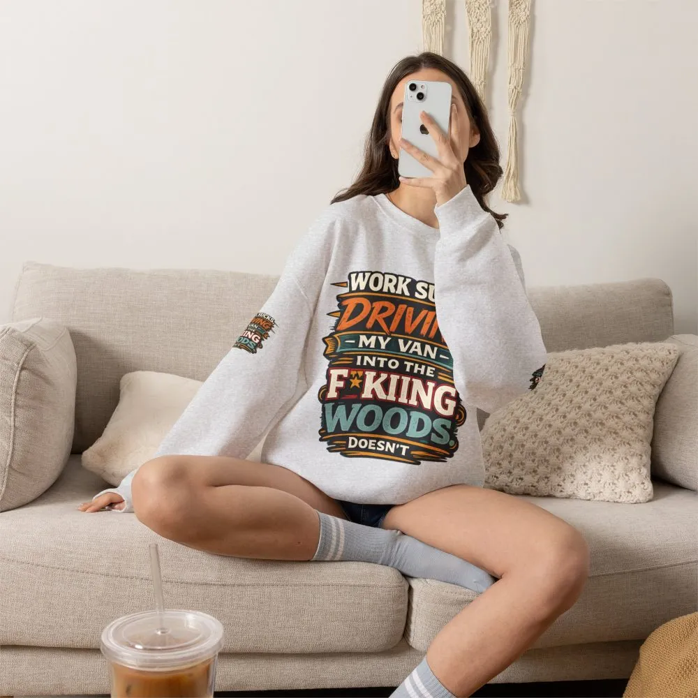 3777250263191717810_2048.jpeg Unisex Heavy Blend™ Crewneck Sweatshirt — "Work Sucks" Design F**K-Line