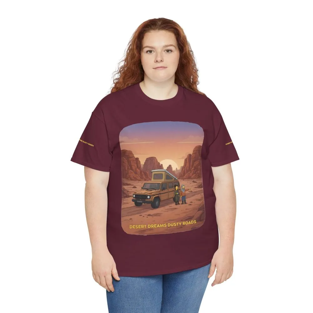 3798117887324674805_2048.jpeg Unisex Heavy Cotton Tee — "Desert Dreams Dusty Roads" Design Sitcom-Line