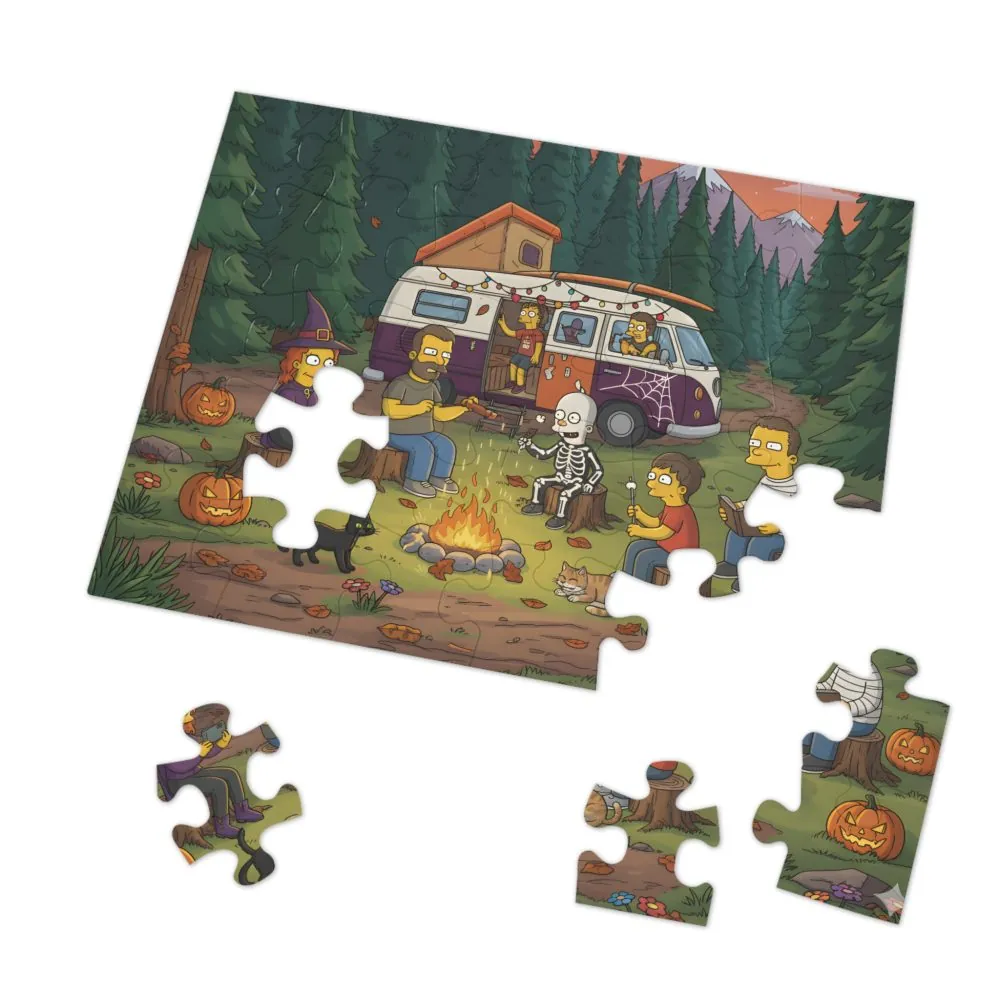 3807318990354670726_2048.jpeg Jigsaw Puzzle with Tin — Autumn Camping Jigsaw Halloween