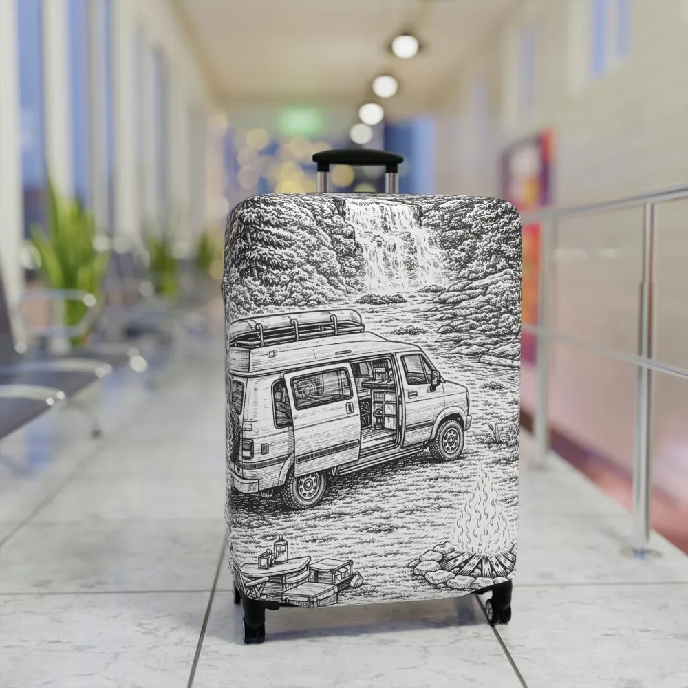 3833489947586725878_2048.jpeg Luggage Cover — Adventure Camper Sketch Travel Suitcase