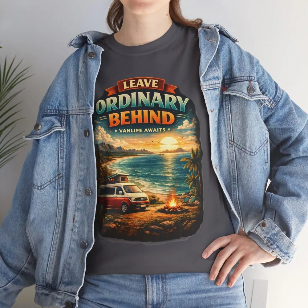 3857925421492881212_2048.jpeg Unisex Heavy Cotton Tee — "Leave Ordinary Behind" Design Scenic-Line