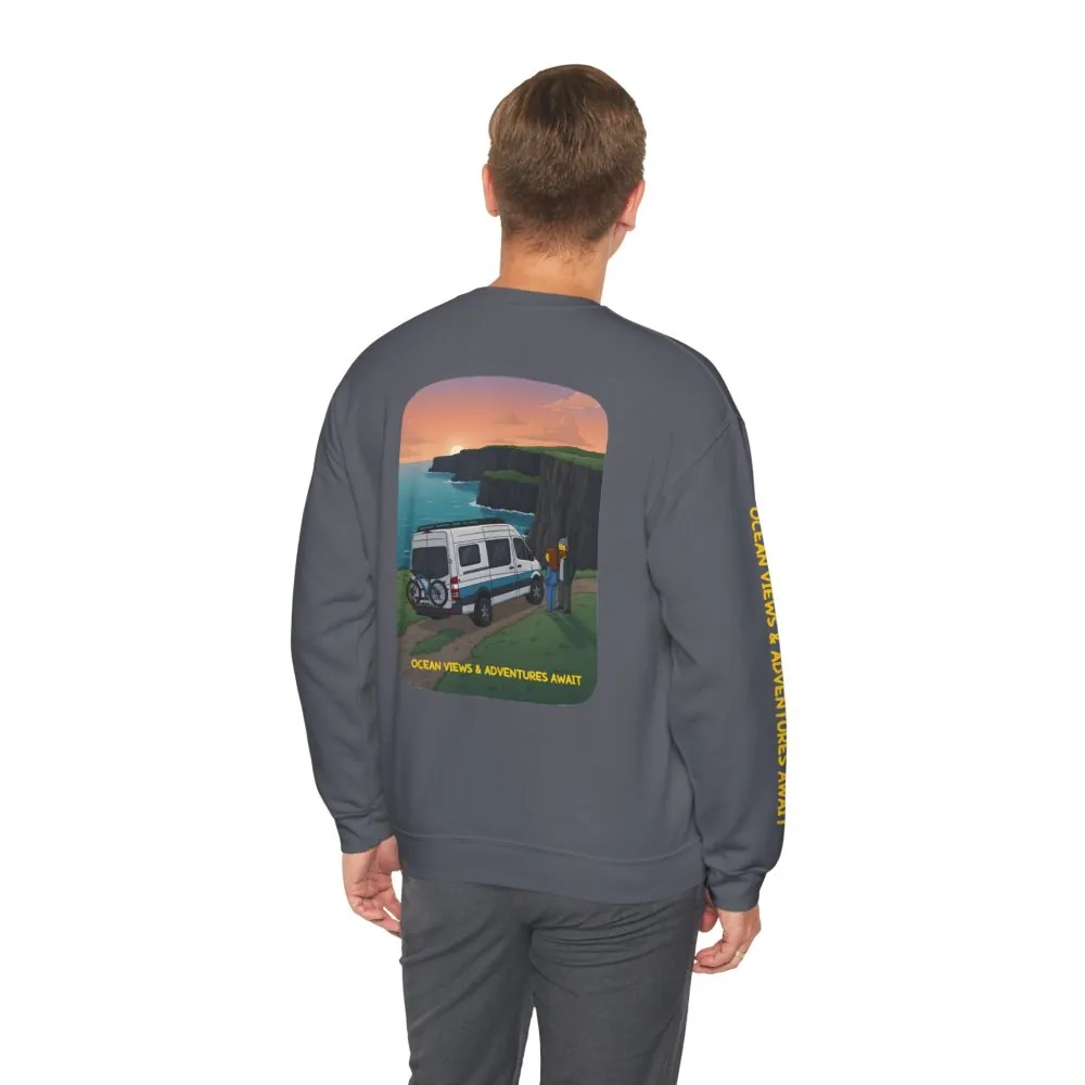 3860447921865065938_2048.jpeg Unisex Heavy Blend™ Crewneck Sweatshirt — "Ocean Views-Adventures Awaits" Design Sitcom-Line
