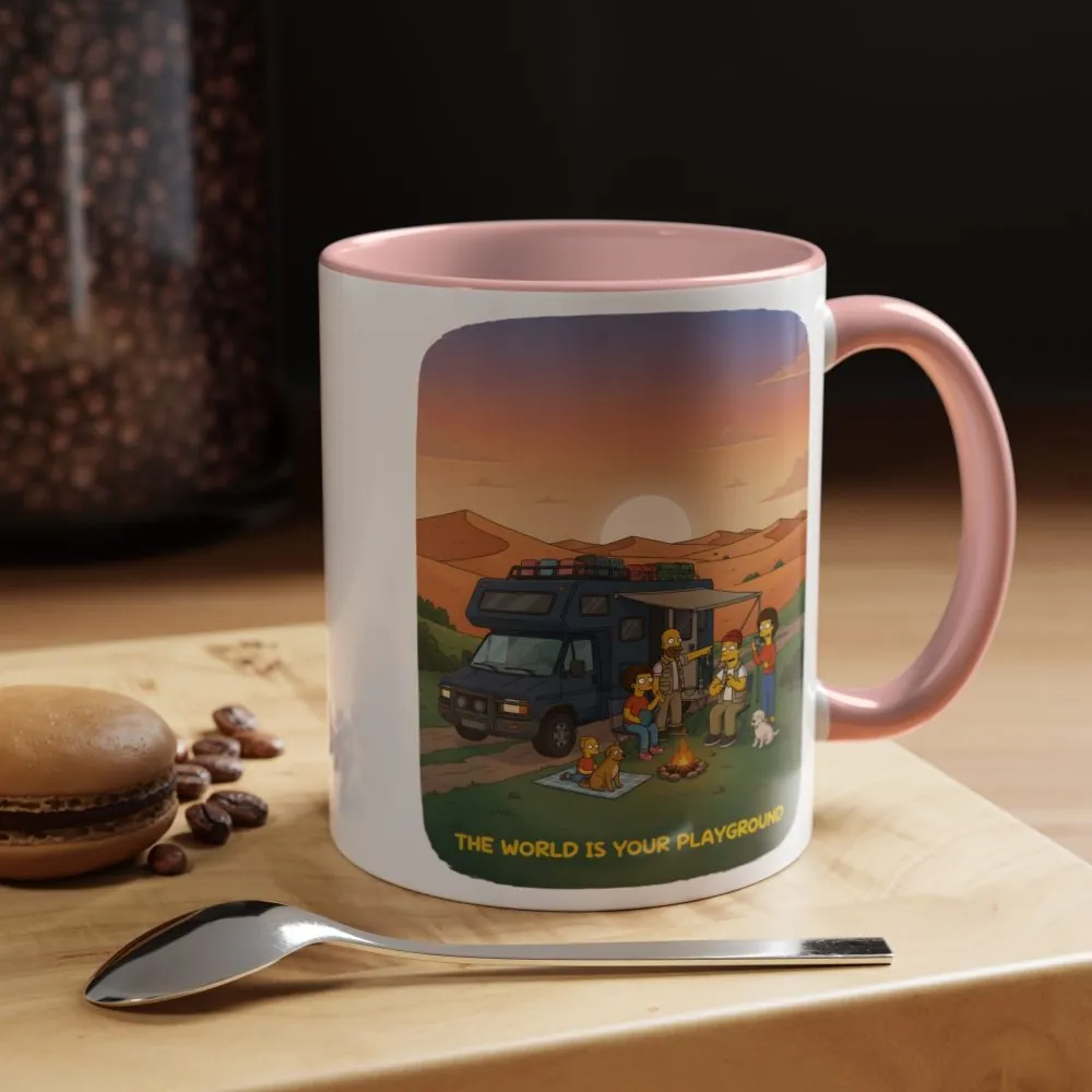 3861367456114168320_2048.jpeg Accent Coffee Mug (11, 15oz) — "The World Is Your playground" Design Sitcom-Line