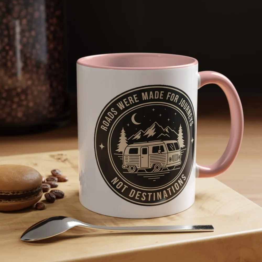 3873384376018804295_2048.jpeg Coffee Mug — 'ROAD WHERE MADE FOR JOURNEYS-NOT DESTINATIONS' (11/15oz) (Both sides printed)