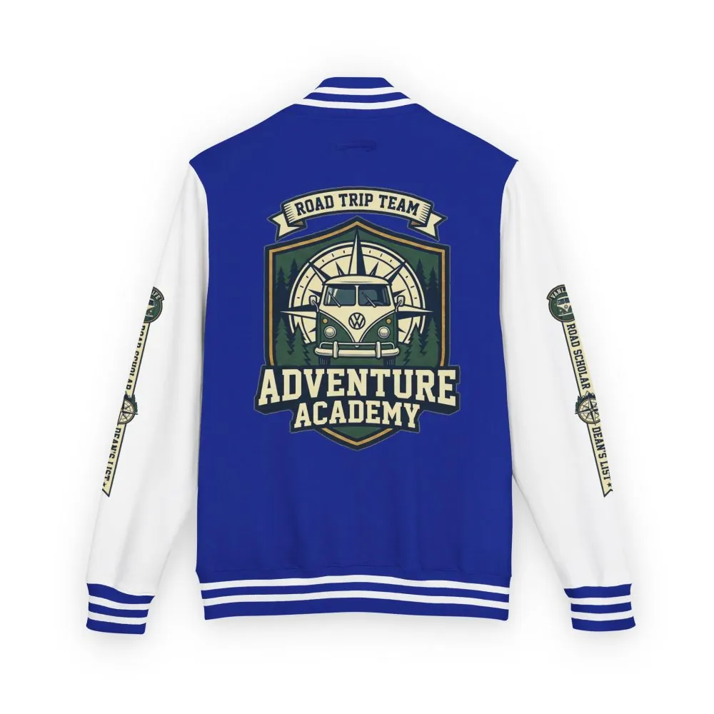 3884235799544345785_2048.jpeg Unisex Heavyweight Letterman Jacket (Awdis) —"Adventure Academy" Road Trip Team Varsity Jacket
