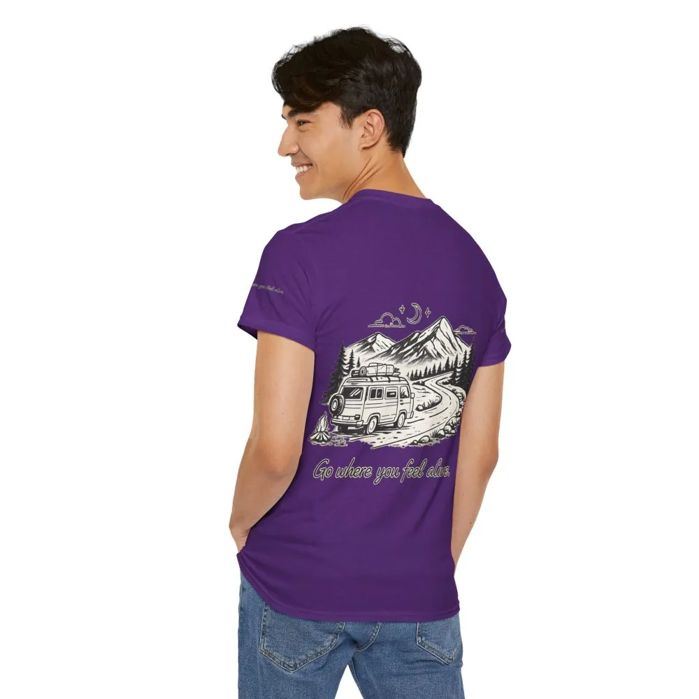 3891007581393778129_2048.jpeg Unisex Heavy Cotton Tee — "Go Where You Feel Alive" Design Minimal-Line