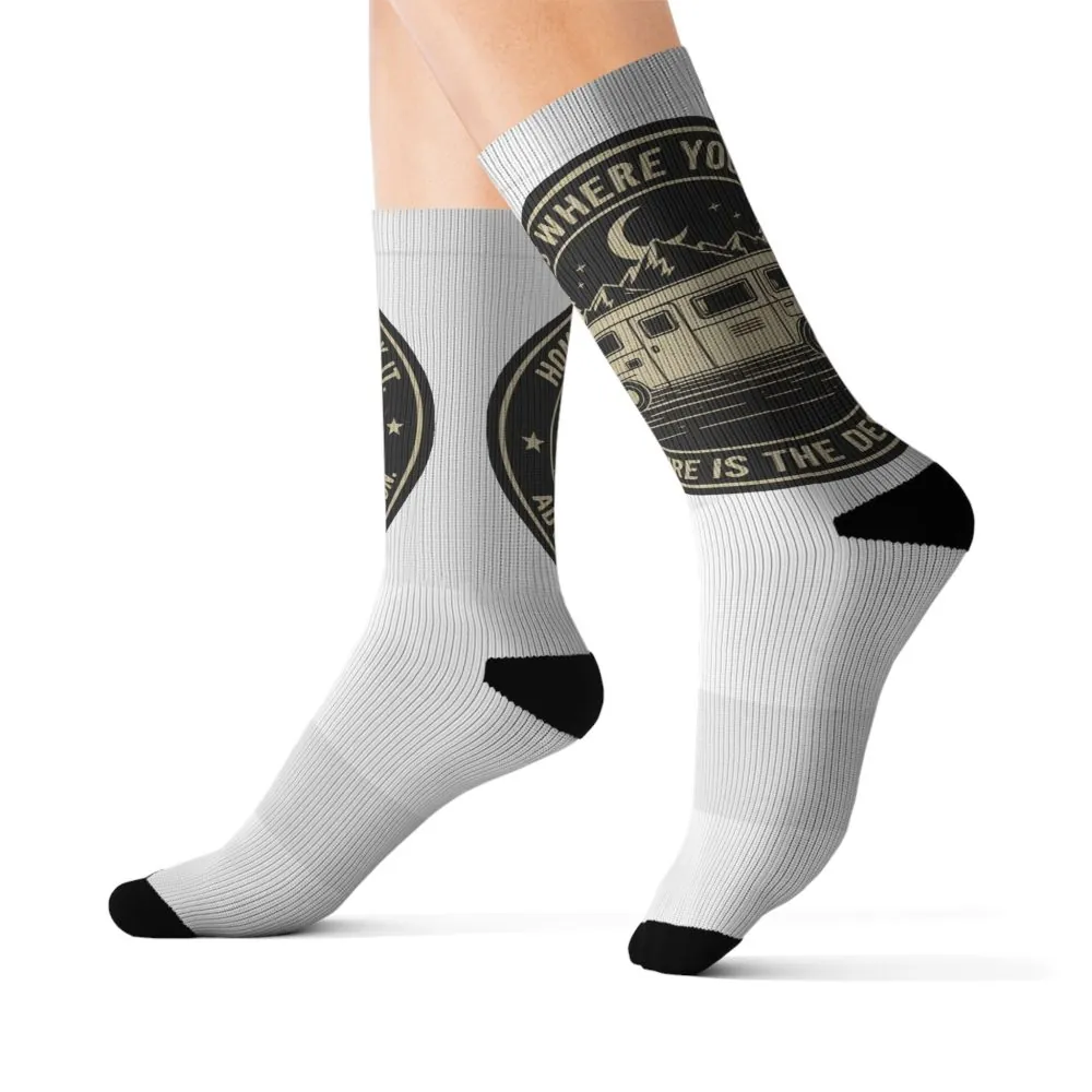 3891801255329023730_2048.jpeg Sublimation Socks — Retro Camper Roadtrip Crew Socks