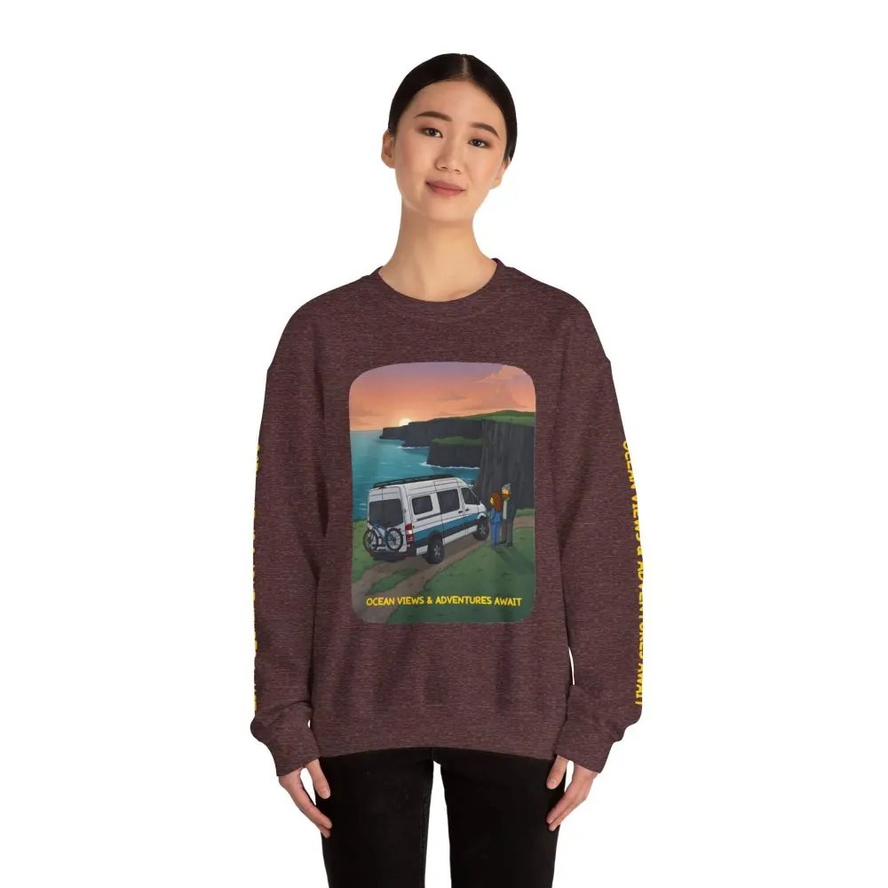3898092307919219992_2048.jpeg Unisex Heavy Blend™ Crewneck Sweatshirt — "Ocean Views-Adventures Awaits" Design Sitcom-Line
