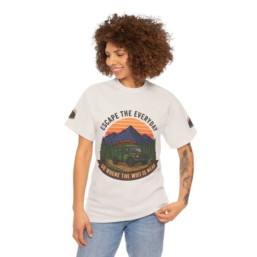 3914774618800454890_2048.jpeg Unisex Heavy Cotton Tee — "Go Where the WiFi Is Weak" Adventure Shirt
