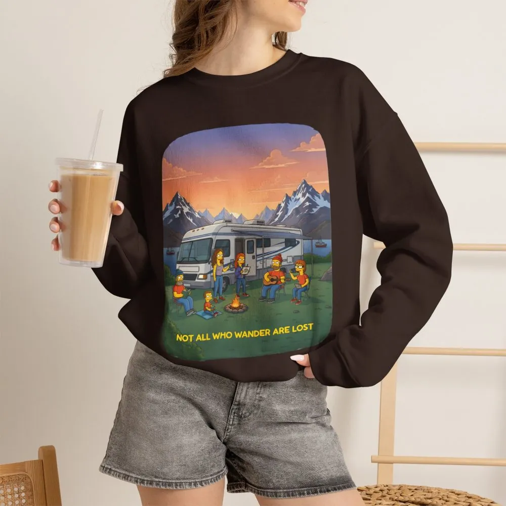 3932313537250285312_2048.jpeg Unisex Heavy Blend™ Crewneck Sweatshirt — "Not All Who Wander Are Lost" Design Sitcom-Line