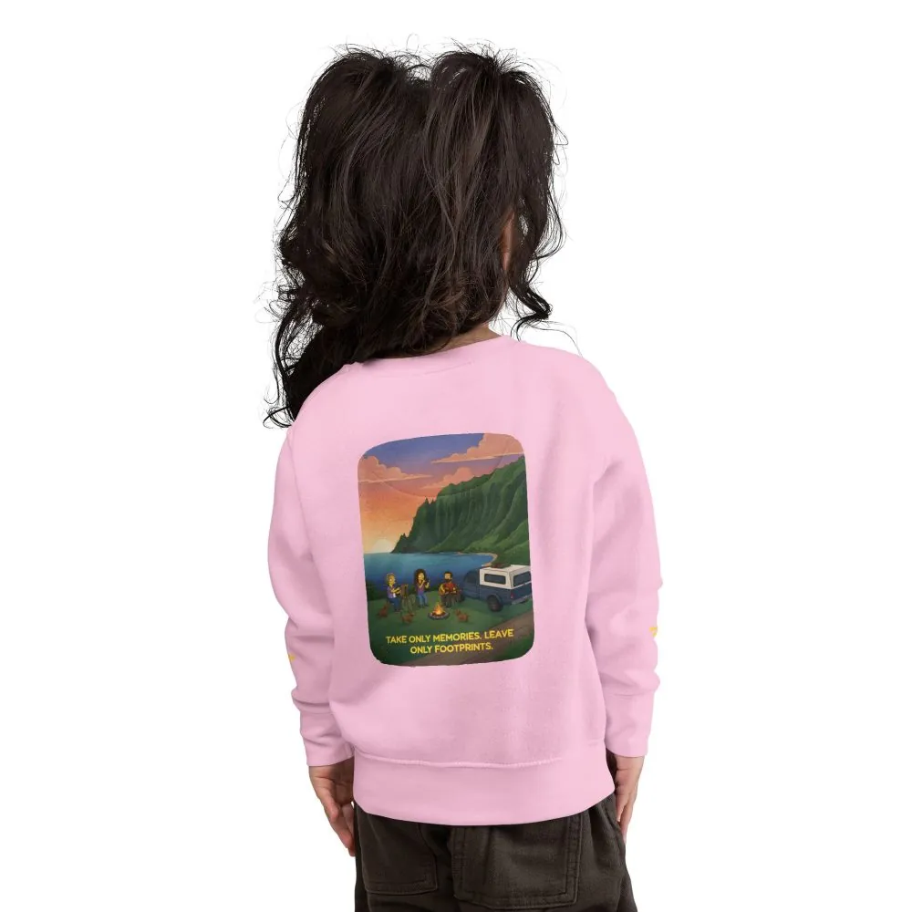 3942563297296128814_2048.jpeg Toddler Sweatshirt - "Take Only Memories-Leave Only Footprints" (Design Sitcom-Line)