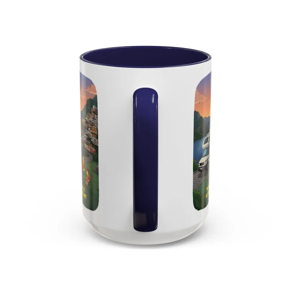 Accent Coffee Mug (11, 15oz) — "Mountain Air-Alpine Adventure" Design Sitcom-Line