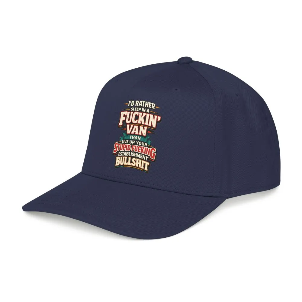 394602533730087440_2048.jpeg Baseball Cap - "I´d Rather Sleep in A Fucking Van" Design F**K-Line