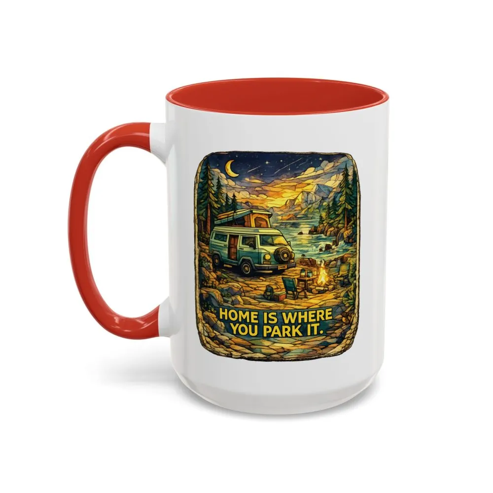 394609041334528019_2048.jpeg Accent Coffee Mug (11, 15oz) — "Home Is Where You Park It" Design Cubic-Line