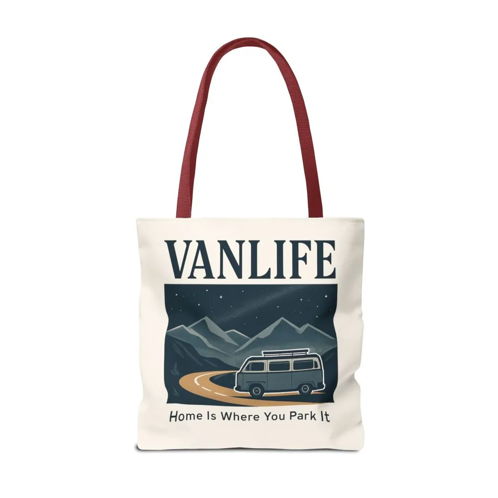 3947249951673141590_2048.jpeg Vanlife Tote Bag — "Vanlife - Home Is Where You Park It" Campervan Beach/Adventure Tote